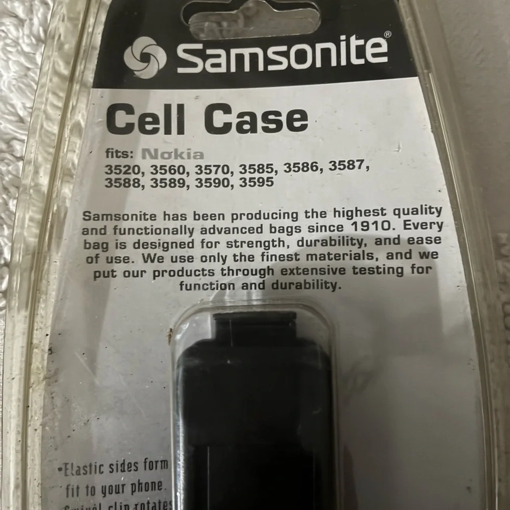 Vintage Samsonite Leather Cell Case with Swivel Clip ~ Nokia 3500 Series Phones
